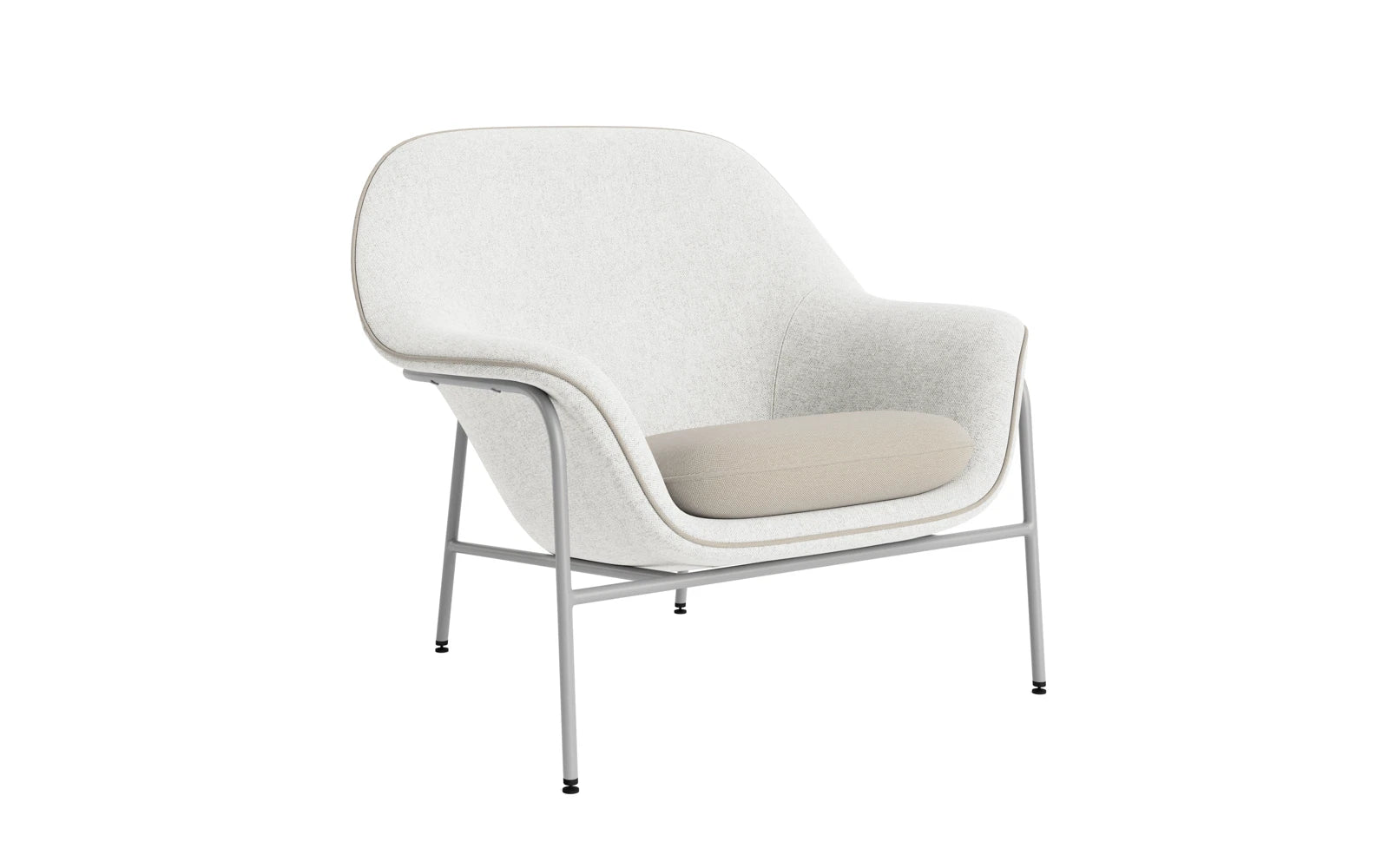 Drape Lounge-Sessel niedrig Grau stahl Hallingdal in Hallingdal 110 präsentiert im Onlineshop von KAQTU Design AG. Sessel ist von Normann Copenhagen