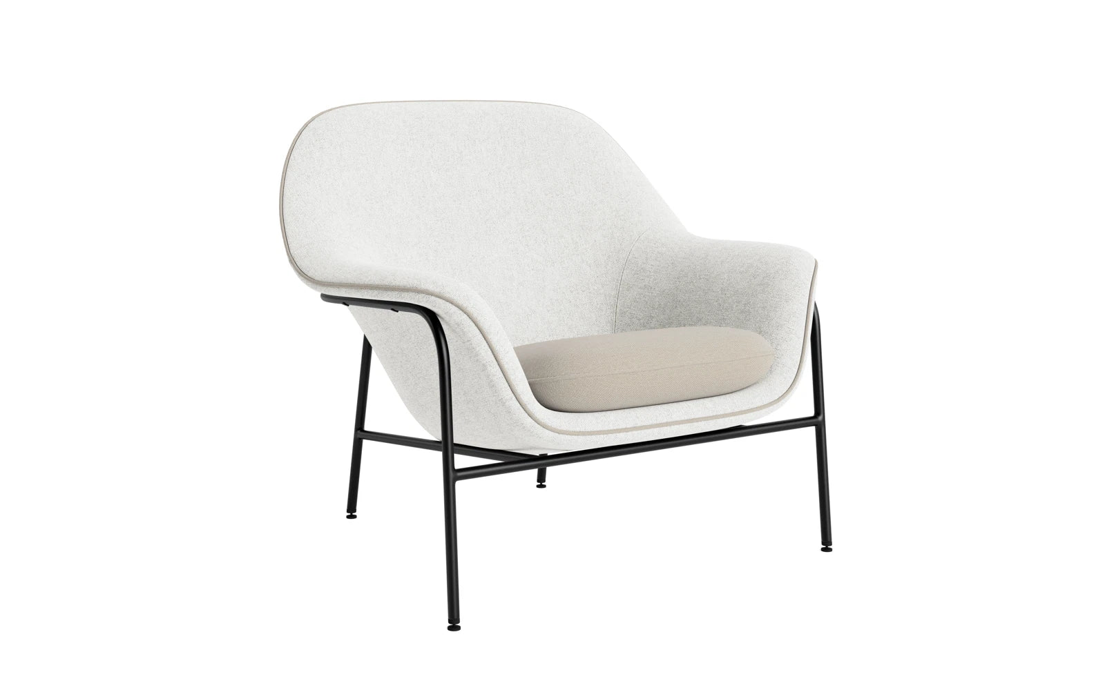 Drape Lounge-Sessel niedrig Schwarz stahl Hallingdal in Hallingdal 110 präsentiert im Onlineshop von KAQTU Design AG. Sessel ist von Normann Copenhagen