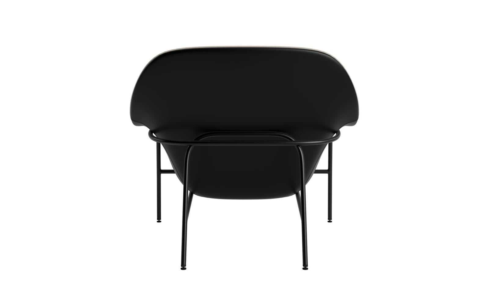 Entdecken Sie den Drape Lounge-Sessel in elegantem Schwarz von Normann Copenhagen – ein niedriger, komfortabler Sitz aus edlem Ultra Leder und stabilem Stahl.