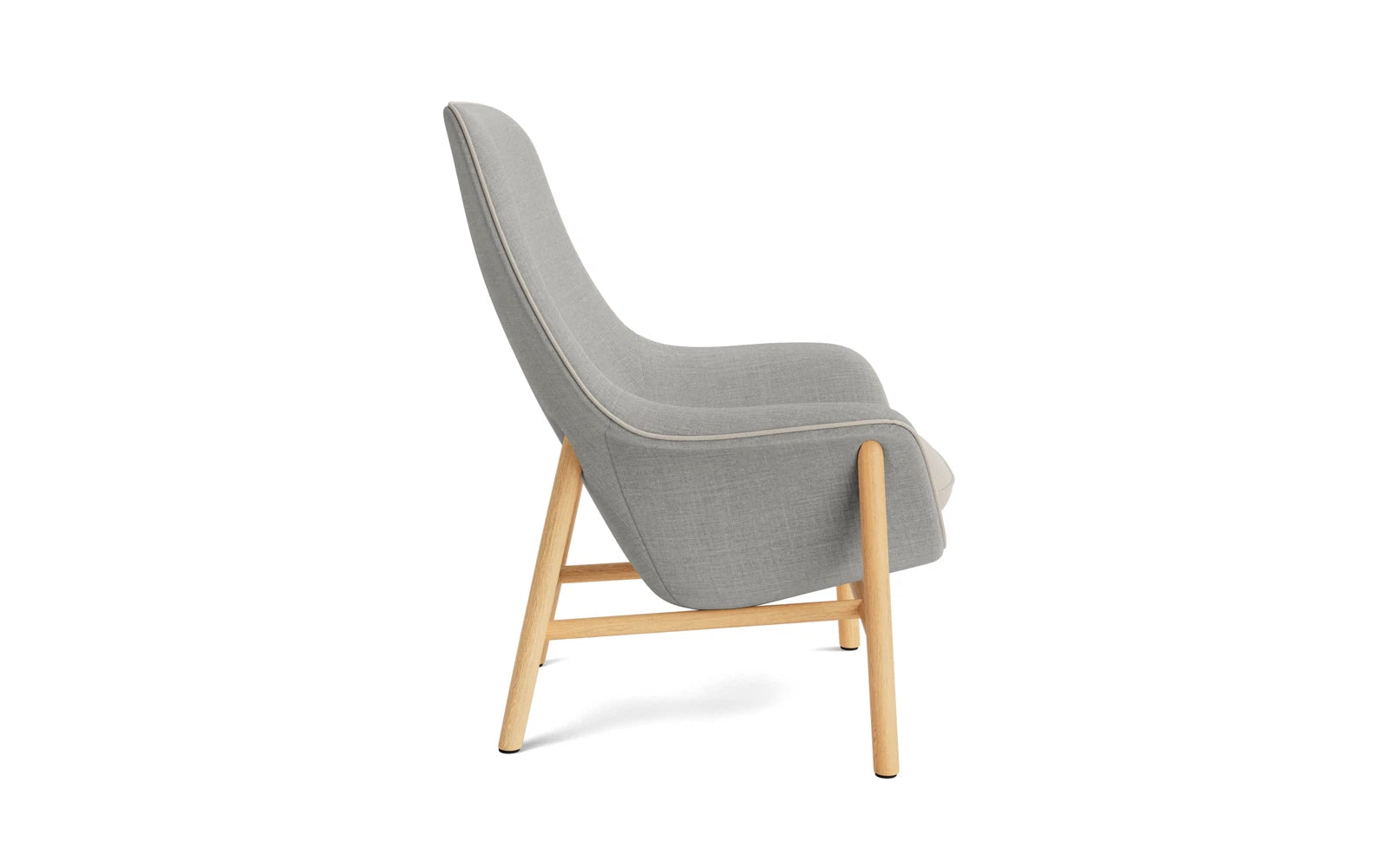 Entdecken Sie den Drape Lounge-Sessel hoch Eiche Remix von Normann Copenhagen – ein stilvolles Designhighlight, das Komfort und Nachhaltigkeit vereint.