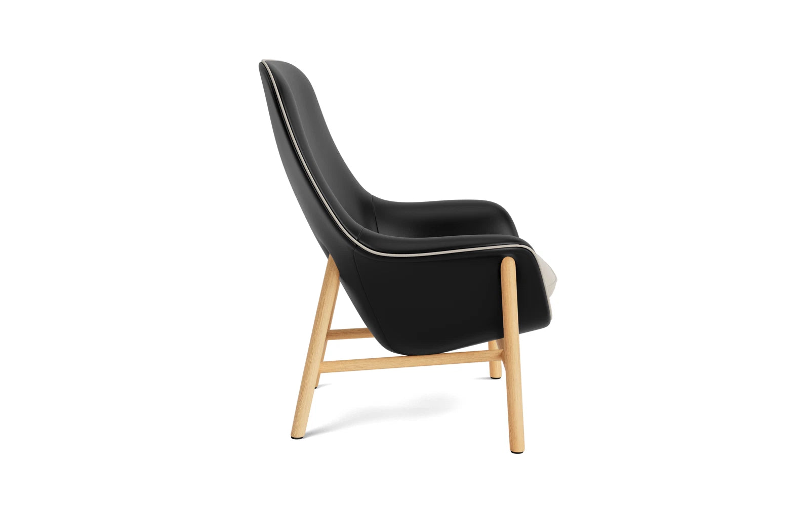 Genießen Sie den Drape Lounge-Sessel hoch Eiche Ultra von Normann Copenhagen – ein stilvolles Möbelstück, das Komfort, Qualität und individuelles Design vereint.