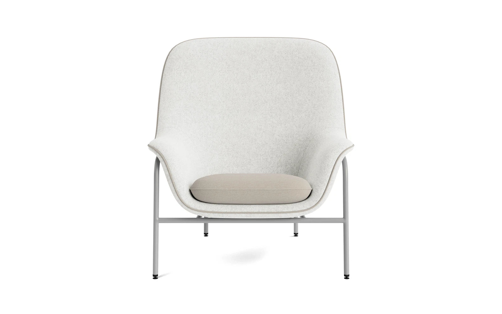 Erleben Sie den Drape Lounge-Sessel von Normann Copenhagen in edlem grauem Stahl. Ein harmonisches Zusammenspiel von modernem Design und höchstem Sitzkomfort.