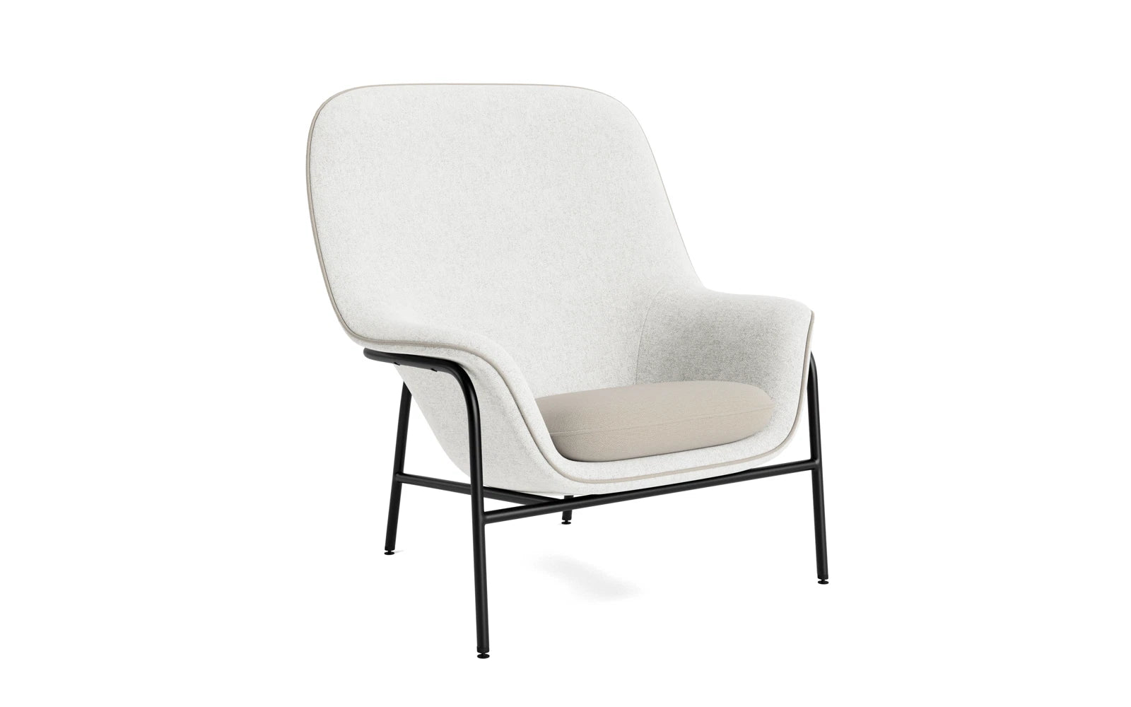 Drape Lounge-Sessel hoch schwarz Stahl Hallingdal in Hallingdal 110 präsentiert im Onlineshop von KAQTU Design AG. Sessel ist von Normann Copenhagen