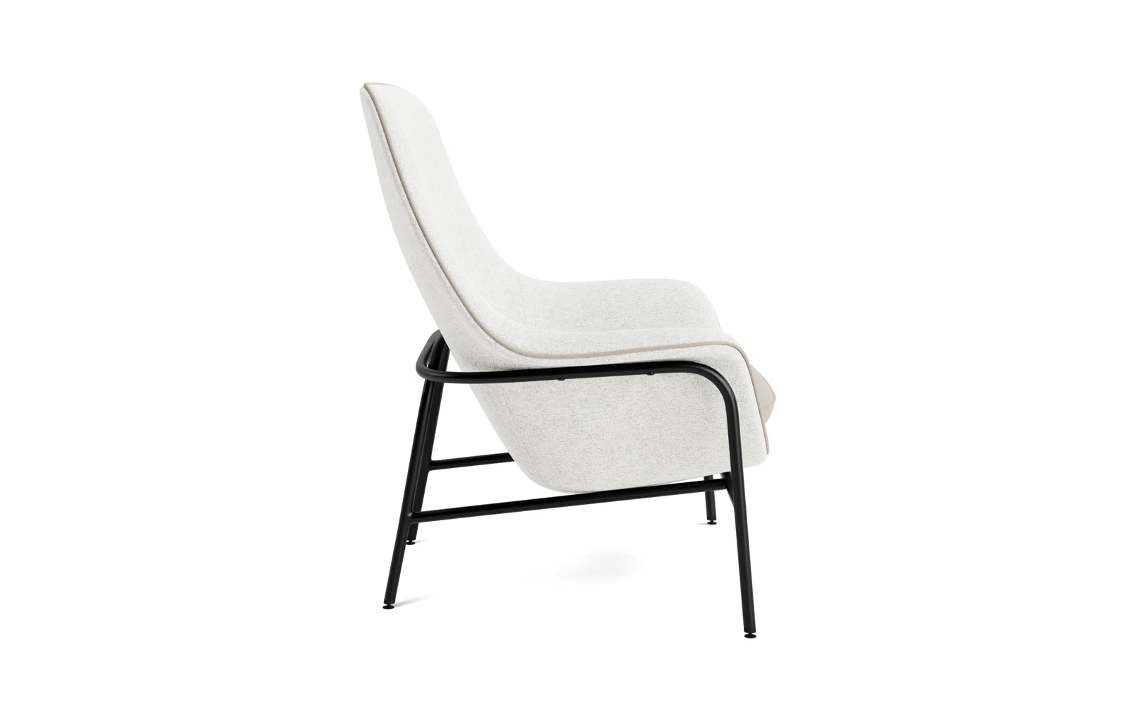 Genießen Sie den Drape Lounge-Sessel von Normann Copenhagen: Hochwertige Hallingdal-Polsterung, stabile Stahlkonstruktion und individuelles Design für Ihr Zuhause.