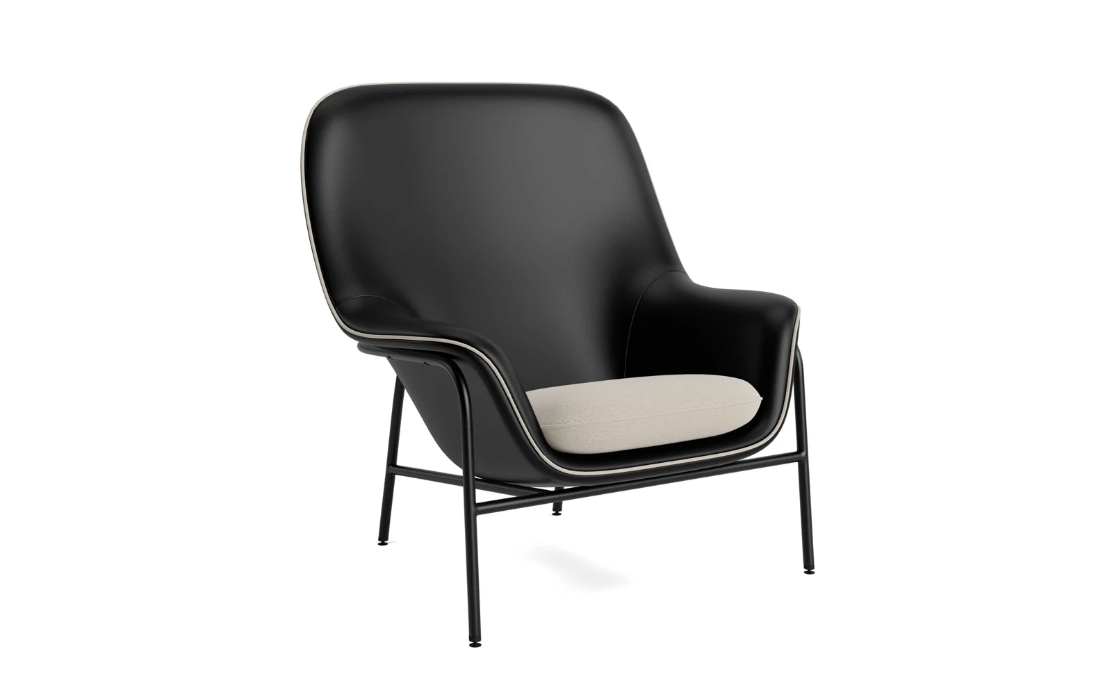 Drape Lounge-Sessel hoch schwarz Stahl Ultra in Ultra 41599 präsentiert im Onlineshop von KAQTU Design AG. Sessel ist von Normann Copenhagen
