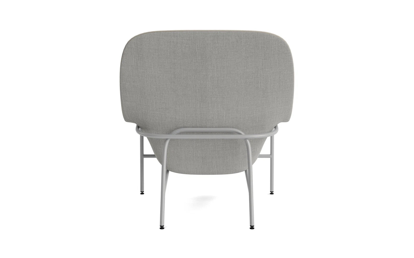 Genießen Sie den Drape Lounge-Sessel mit Kopfstütze von Normann Copenhagen – ein elegantes Design aus grauem Stahl, das höchsten Komfort bietet.