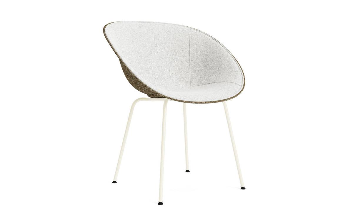 Mat Lehnstuhl polster Seegras Creme stahl in Hallingdal 110 präsentiert im Onlineshop von KAQTU Design AG. Stuhl mit Armlehne ist von Normann Copenhagen