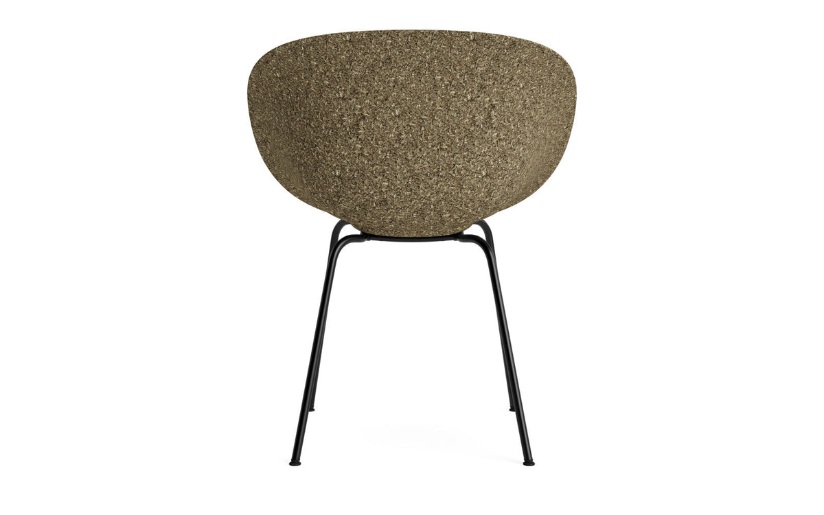 Mat Lehnstuhl polster Seegras Schwartz stahl in Ultra 41599 präsentiert im Onlineshop von KAQTU Design AG. Stuhl mit Armlehne ist von Normann Copenhagen