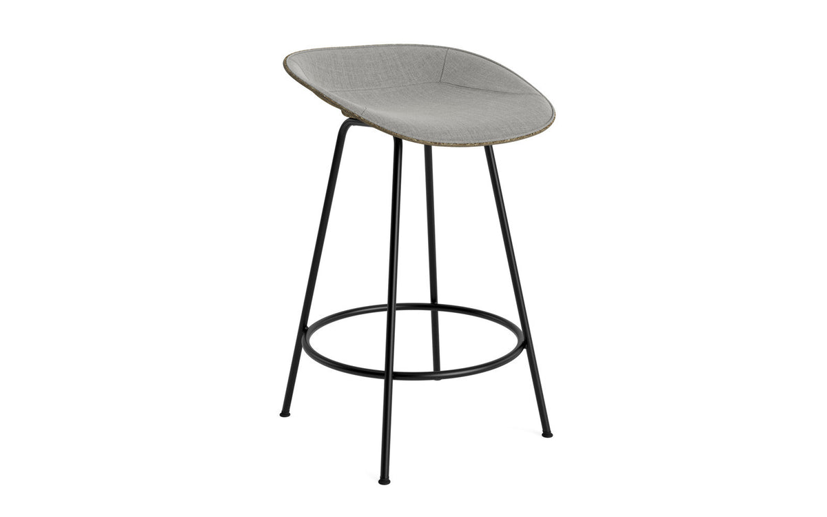 Mat Barstuhl 65 cm Frontpolster Seegras schwartz Stahl in Remix 133 präsentiert im Onlineshop von KAQTU Design AG. Barstuhl ist von Normann Copenhagen