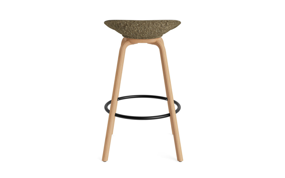 Mat Barstuhl 75 cm Frontpolster Seegras Buchenholz/schwarz in Ultra 41599 präsentiert im Onlineshop von KAQTU Design AG. Barstuhl ist von Normann Copenhagen