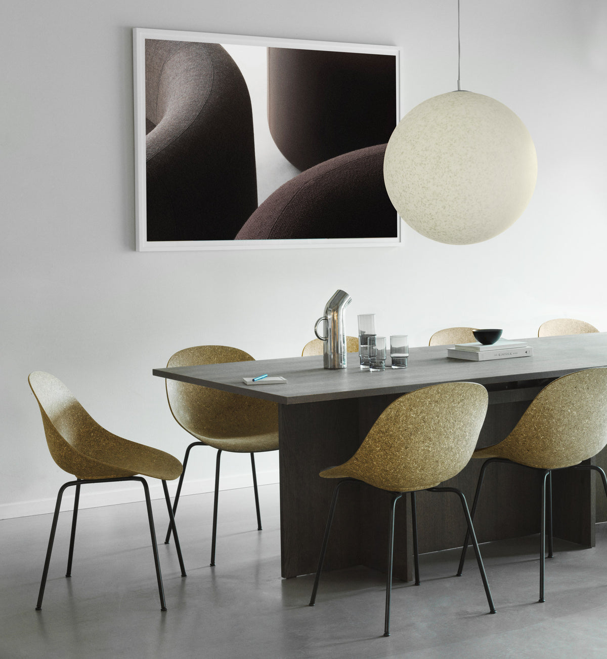 Mat Stuhl vollpolster Creme stahl in Hallingdal 110 präsentiert im Onlineshop von KAQTU Design AG. Stuhl ist von Normann Copenhagen