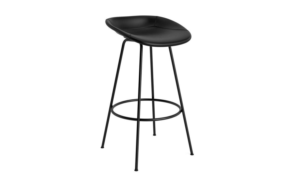 Mat Barstuhl 75 cm vollpolster schwarzes Stahl in Ultra 41599 präsentiert im Onlineshop von KAQTU Design AG. Barstuhl ist von Normann Copenhagen