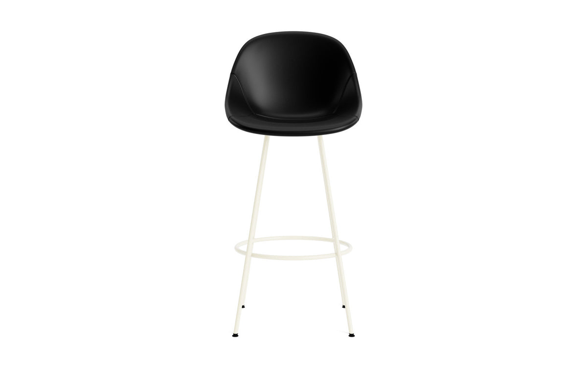 Mat Barstuhl 75 cm vollpolster creme Stahl in Ultra 41599 präsentiert im Onlineshop von KAQTU Design AG. Barstuhl ist von Normann Copenhagen