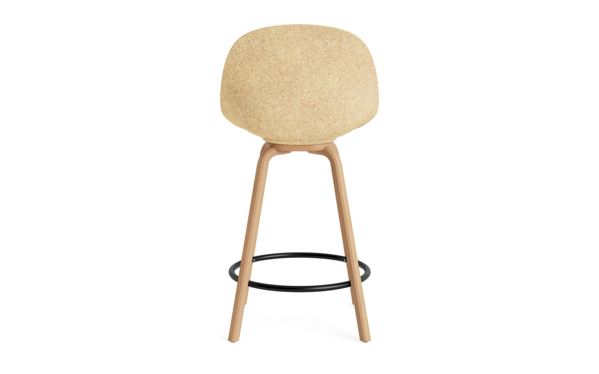 Mat Barstuhl 65 cm Frontpolster Hanffasern Buchenholz/schwarz in Remix 133 präsentiert im Onlineshop von KAQTU Design AG. Barstuhl ist von Normann Copenhagen