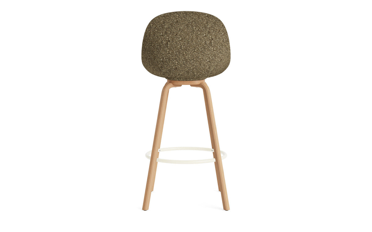 Mat Barstuhl 75 cm Frontpolster Seegras Buchenholz/creme in Hallingdal 110 präsentiert im Onlineshop von KAQTU Design AG. Barstuhl ist von Normann Copenhagen