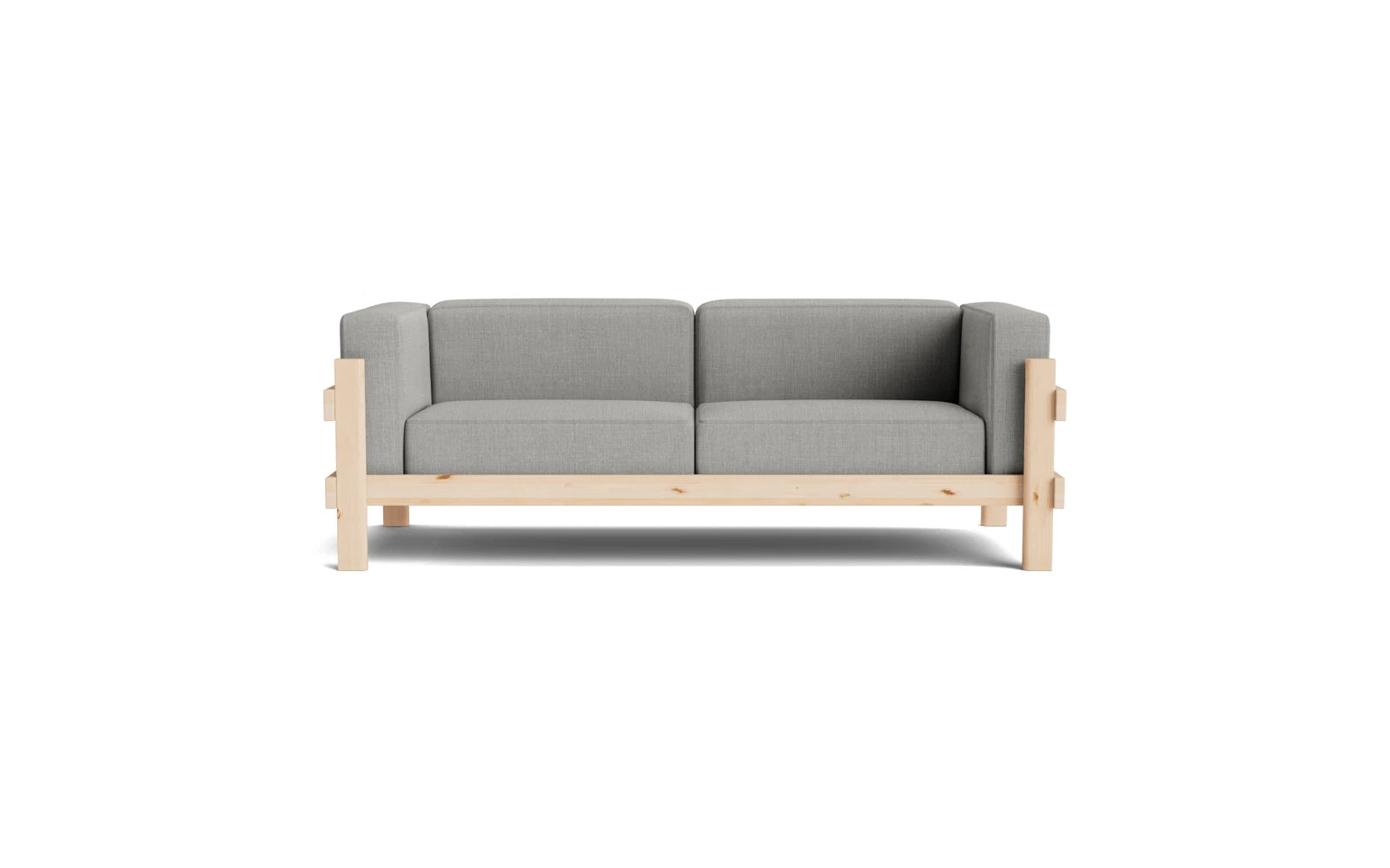 Erlebe das Kube Sofa 3-Sitzer von Normann Copenhagen: stilvolles Mid-Century-Design, nachhaltige Kiefer und vielseitige Polsteroptionen für Dein Zuhause.