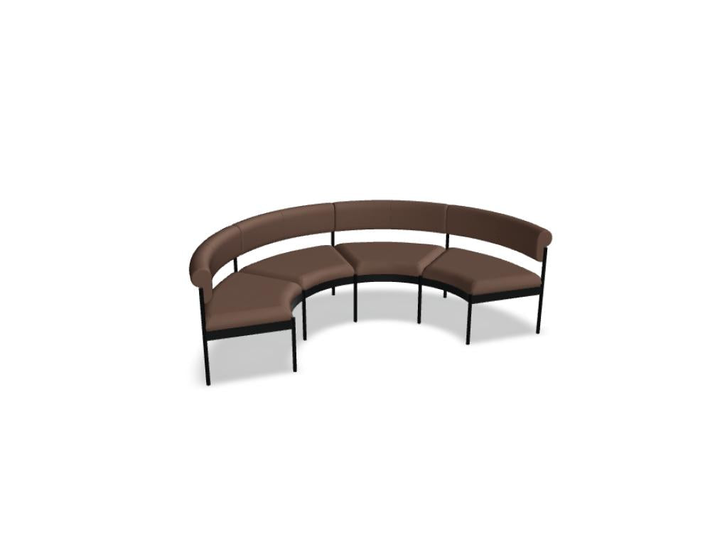 Nora NOR502 - Modulares Sitzsystem in Ziegelrot präsentiert im Onlineshop von KAQTU Design AG. Sofa ist von Mdd