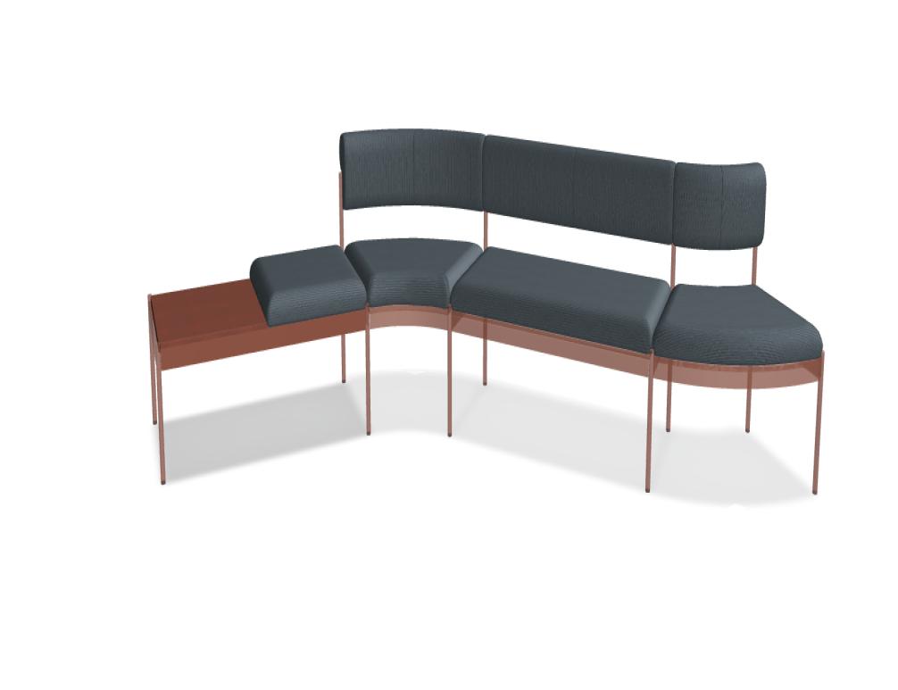 Nora NR1SB - Modulares Sitzsystem in Ziegelrot präsentiert im Onlineshop von KAQTU Design AG. Modulares Sofa ist von Mdd