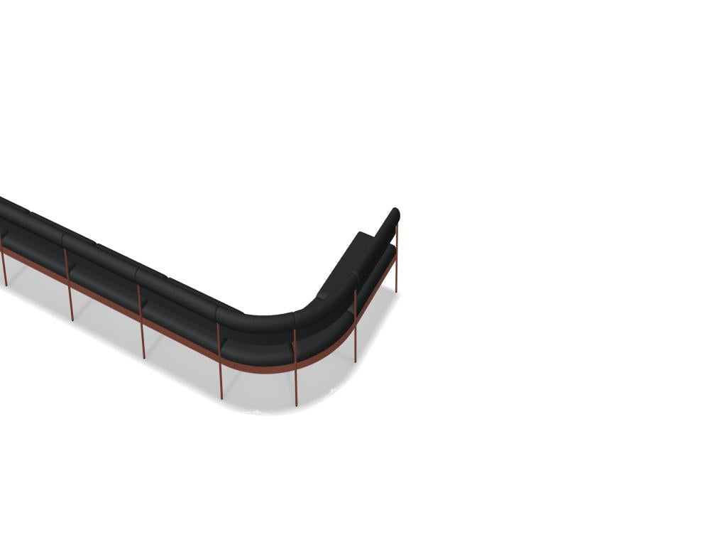 Nora NR2NSO - modular seating system in Ziegelrot präsentiert im Onlineshop von KAQTU Design AG. Modulares Sofa ist von Mdd