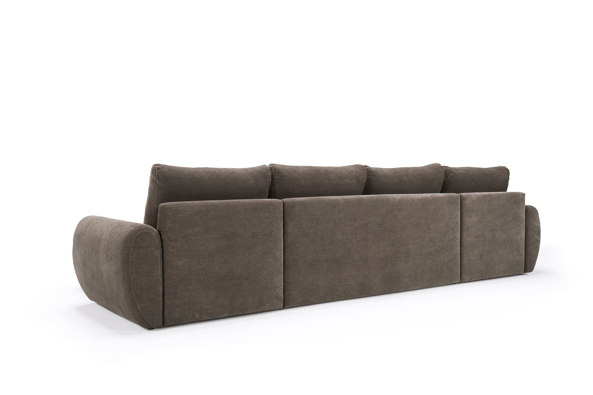 Norum Schlafsofa U-Form mit Chunky-Armlehnen in 417 Esina Mocha präsentiert im Onlineshop von KAQTU Design AG. Bettsofa ist von Innovation Living