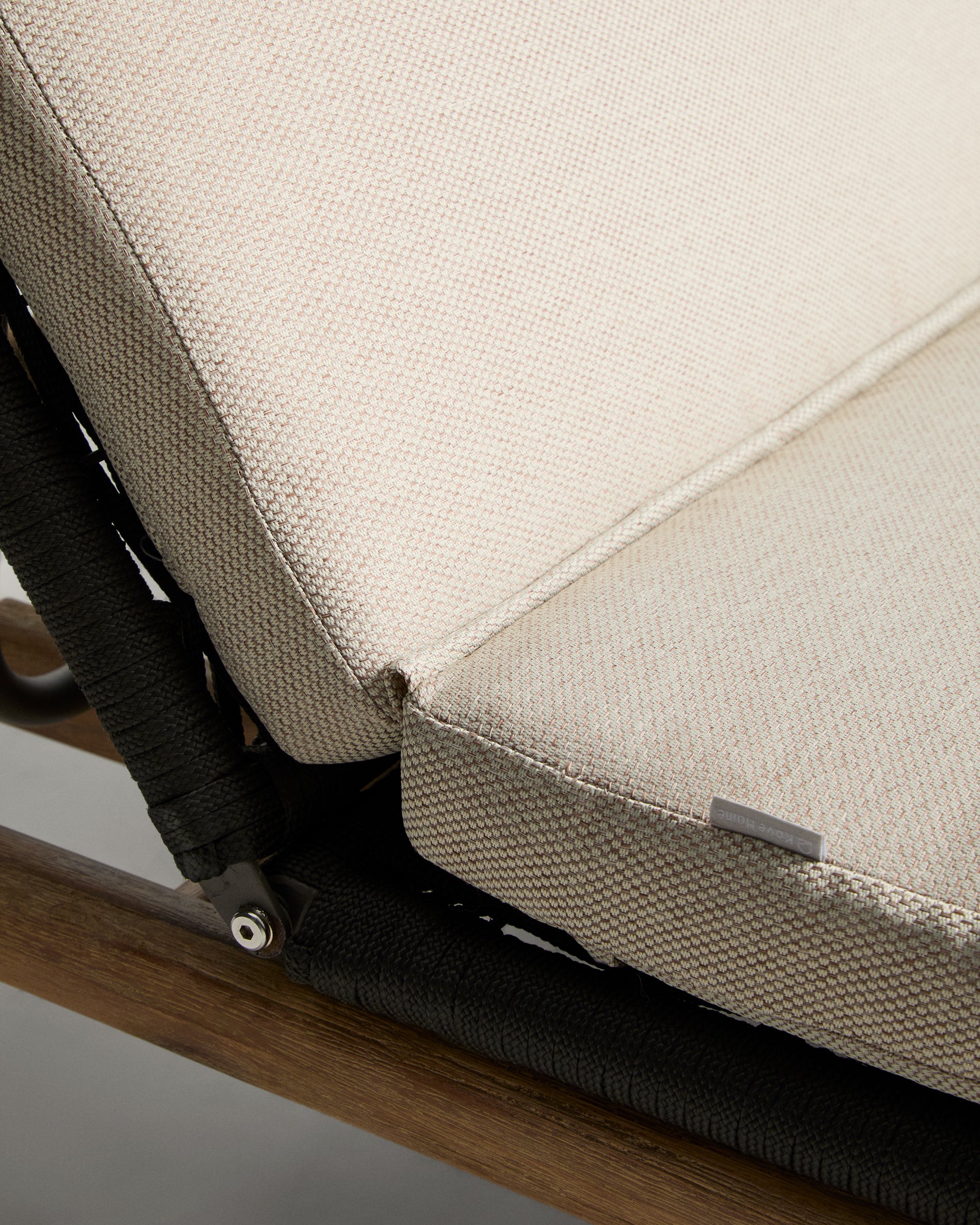 2er-Sonnenliege Alipa aus massivem Akazienholz und dunkelgrauem Seil, FSC 100 % in Graphit präsentiert im Onlineshop von KAQTU Design AG. Liegestuhl ist von Kave Home