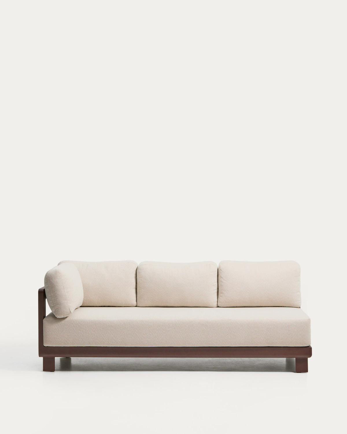 3-Sitzer-Sofa Nerano aus Aluminium in Braun, 208 cm in Braun, Hellbraun, Beige präsentiert im Onlineshop von KAQTU Design AG. Lounge Sofa ist von Kave Home