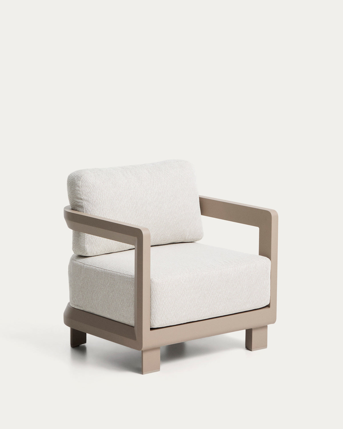 Outdoor-Sessel Nerano aus Aluminium in Taupe in Taupe, Beige, Ecru präsentiert im Onlineshop von KAQTU Design AG. Outdoor-Sessel ist von Kave Home