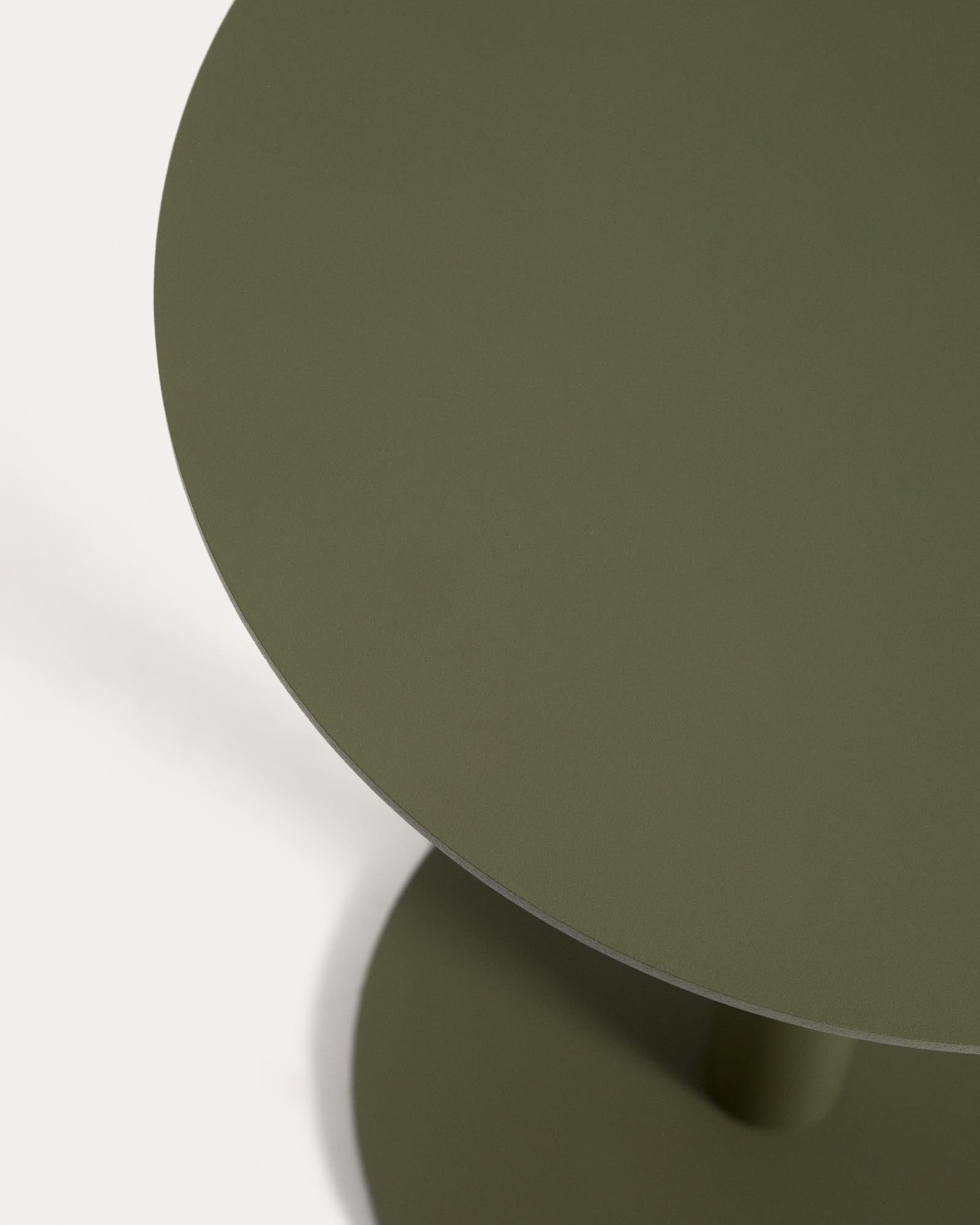 Beistelltisch Asinara aus grünem Aluminium, Ø 40 cm in Dunkelgrün präsentiert im Onlineshop von KAQTU Design AG. Beistelltisch Outdoor ist von Kave Home