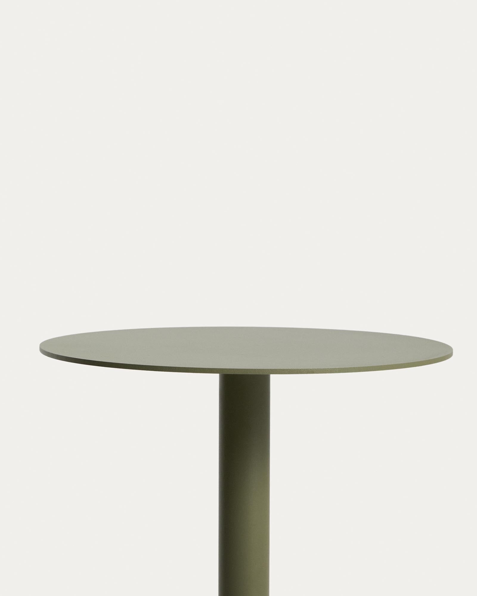 Beistelltisch Asinara aus grünem Aluminium, Ø 40 cm in Dunkelgrün präsentiert im Onlineshop von KAQTU Design AG. Beistelltisch Outdoor ist von Kave Home