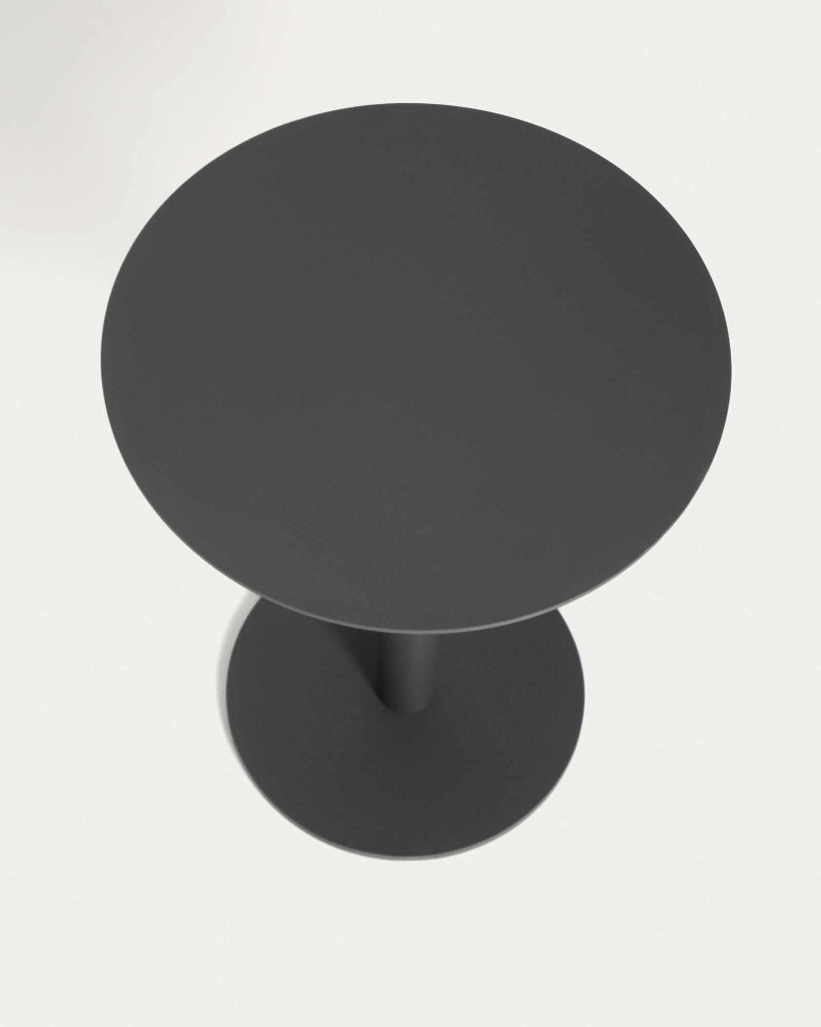 Stylischer Beistelltisch Asinara aus langlebigem graphitgrauem Aluminium, Ø 40 cm, perfekt für den Außenbereich und moderne Terrassengestaltung.