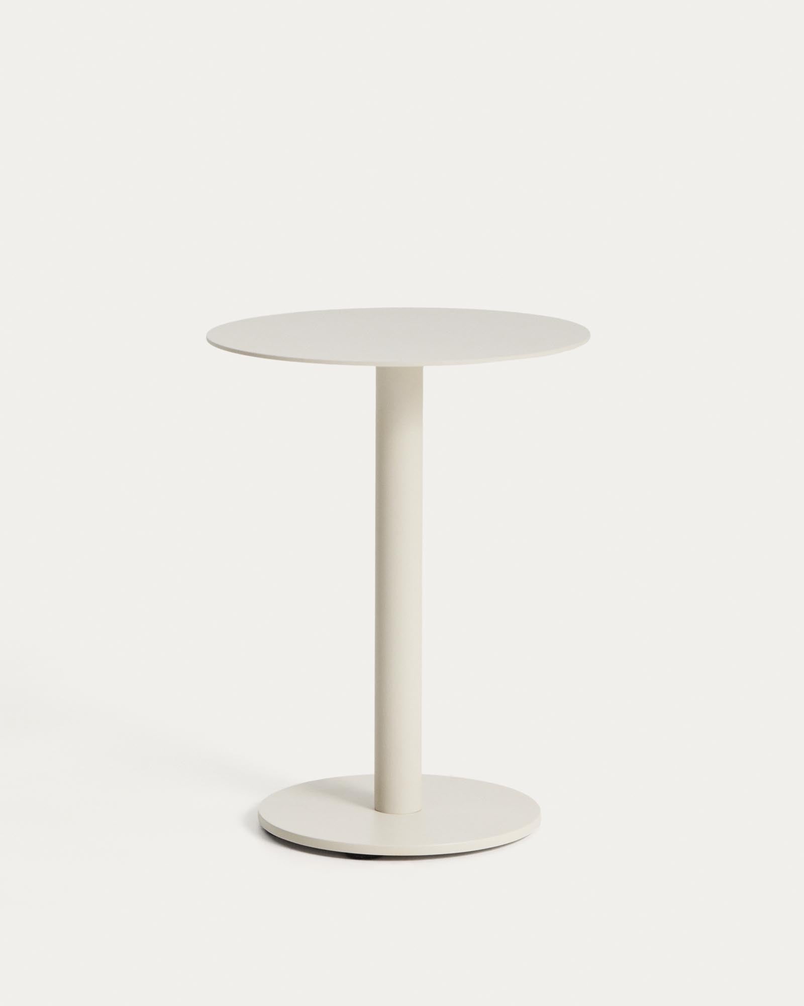 Beistelltisch Asinara aus beigem Aluminium, Ø 40 cm in Taupe präsentiert im Onlineshop von KAQTU Design AG. Beistelltisch Outdoor ist von Kave Home