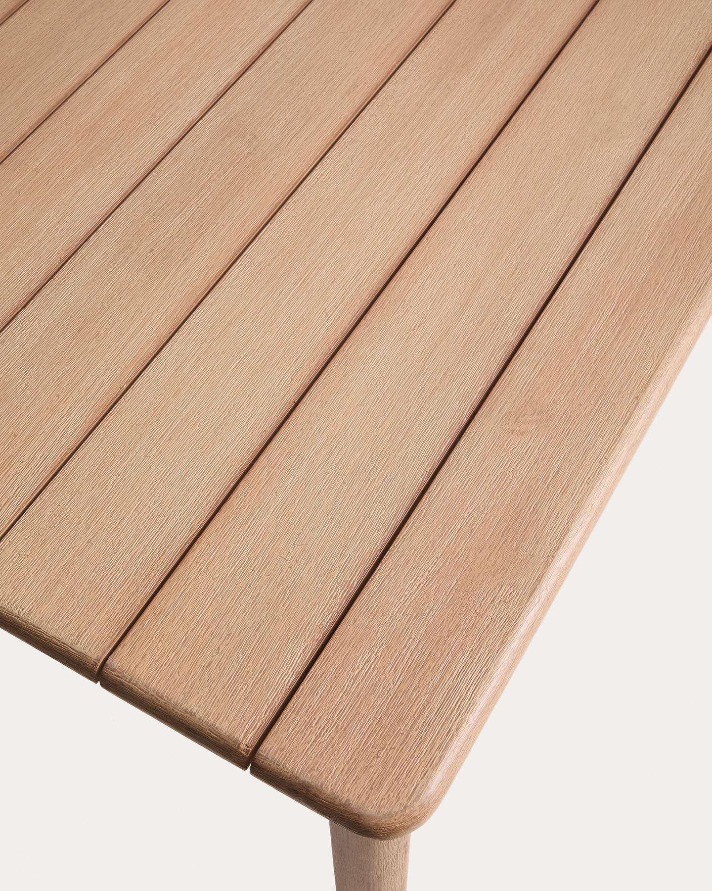 Set mit Tisch Sori aus massivem Akazienholz und 6 Stühlen Alipa aus massivem Akazienholz und graphitgrauem Seil, 200 x 100 cm FSC 100 % in Braun präsentiert im Onlineshop von KAQTU Design AG. Loungeset ist von Kave Home