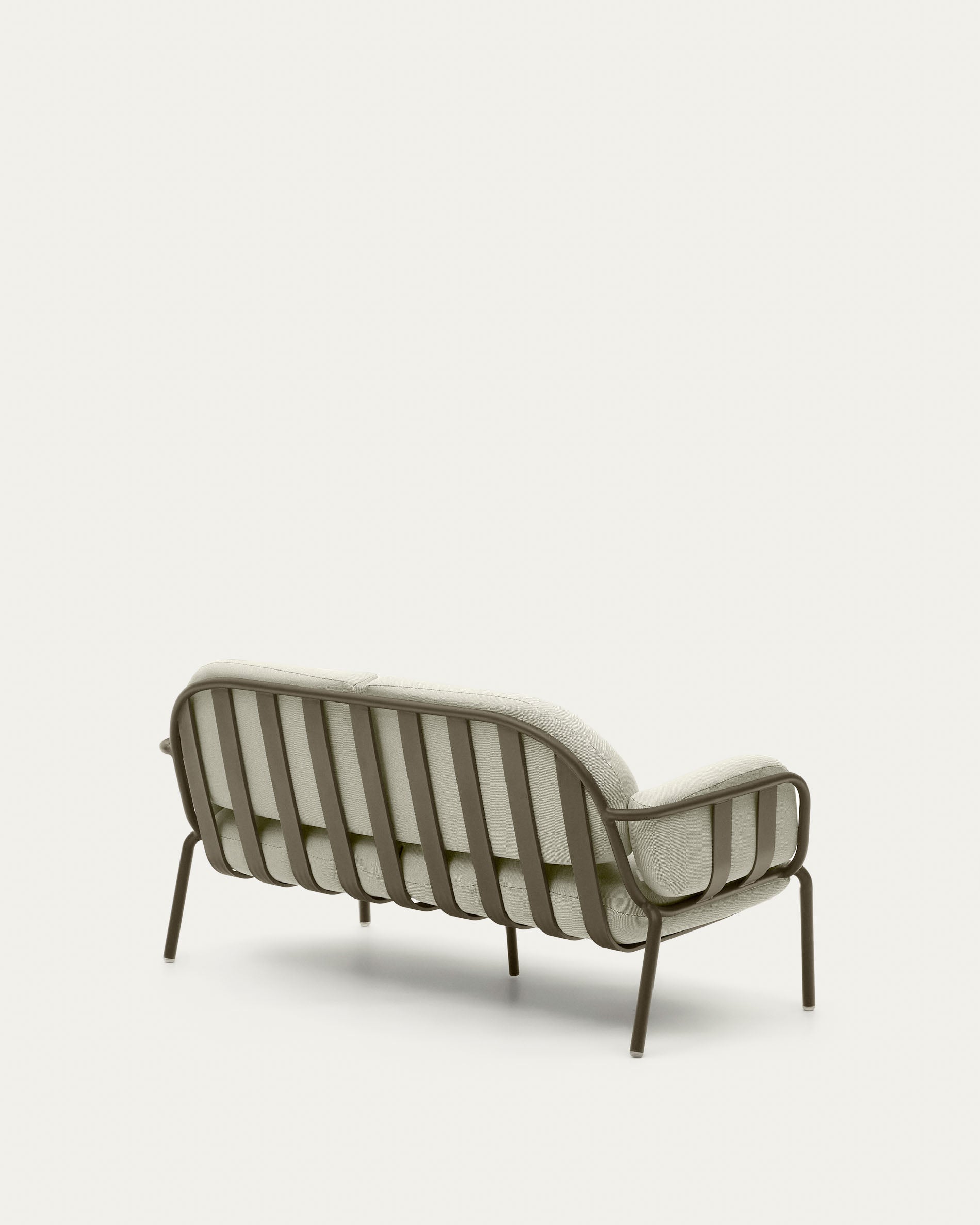 Elegantes 2-Sitzer-Gartensofa aus Aluminium in Grün, 164 cm, ideal für moderne und gemütliche Aussenbereiche.