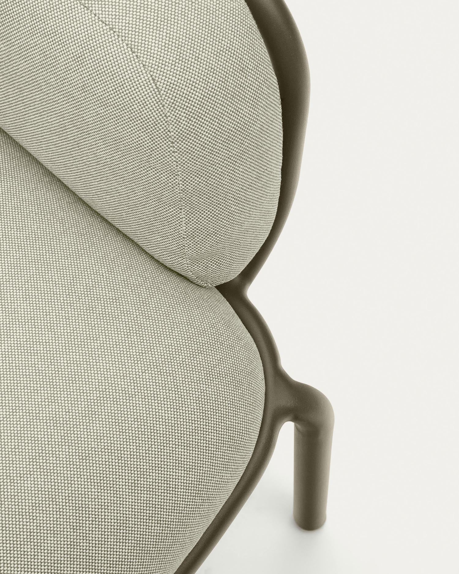 Elegantes Joncols 3-Sitzer-Gartensofa aus robustem Aluminium in Grün. Ideal für gemütliche Stunden im Freien, wetterfest und pflegeleicht.