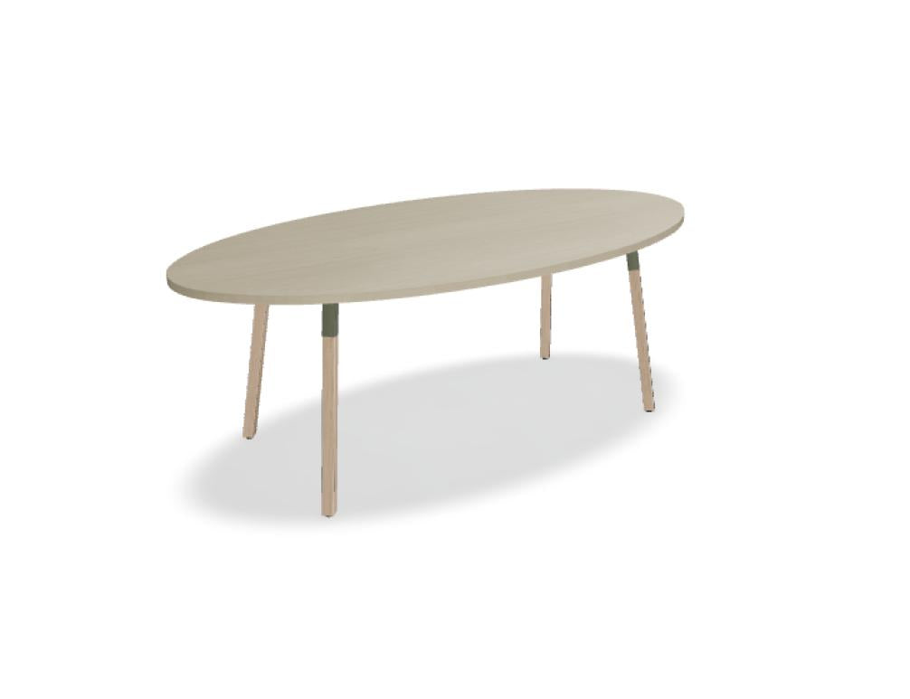 Ogi W PLD12E - Tisch mit Holzbeinen in Weiss Pastell präsentiert im Onlineshop von KAQTU Design AG. Esstisch ist von Mdd