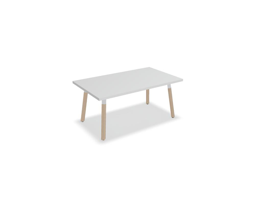Ogi W PLD17 - Beistelltisch mit Holzbeinen in Weiss Pastell präsentiert im Onlineshop von KAQTU Design AG. Beistelltisch ist von Mdd