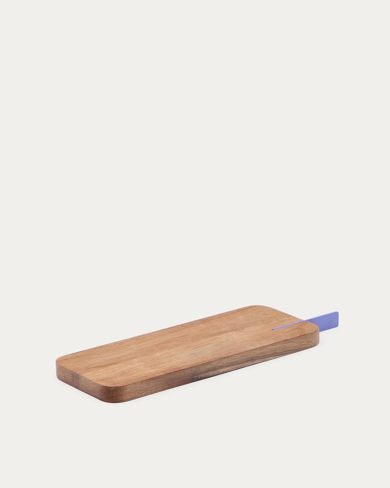 Servierbrett Zairin aus Akazienholz und lilafarbenem Metall, FSC 100 % in Blau präsentiert im Onlineshop von KAQTU Design AG. Tablett ist von Kave Home