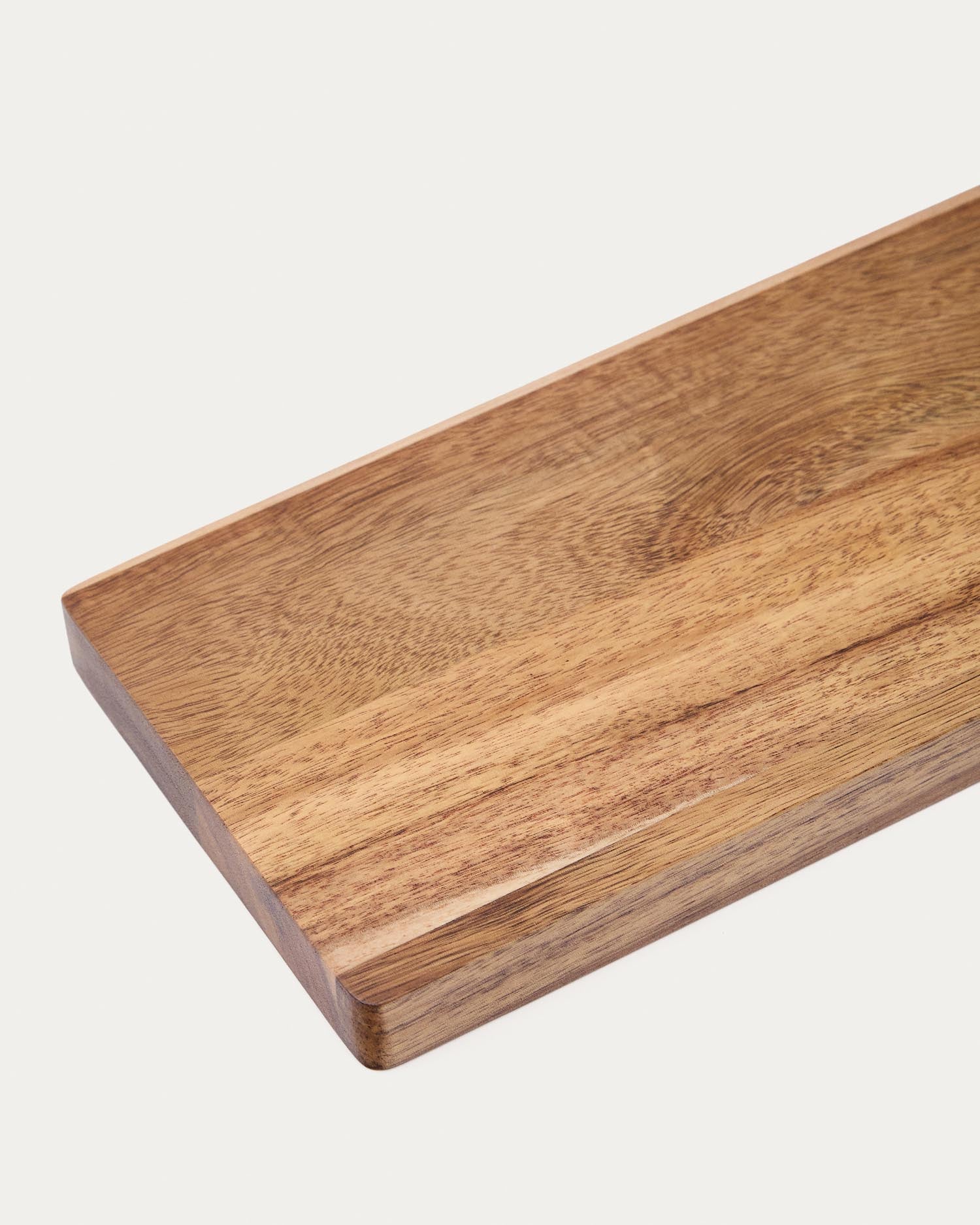 Servierbrett Zairin aus Akazienholz und rosafarbenem Metall, FSC 100 % in Rot präsentiert im Onlineshop von KAQTU Design AG. Tablett ist von Kave Home