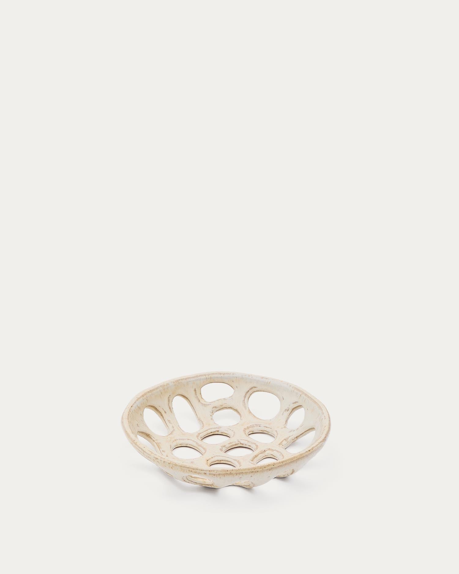 Kleine Obstschale Zunel aus Keramik in Beige in Beige präsentiert im Onlineshop von KAQTU Design AG. Schale ist von Kave Home