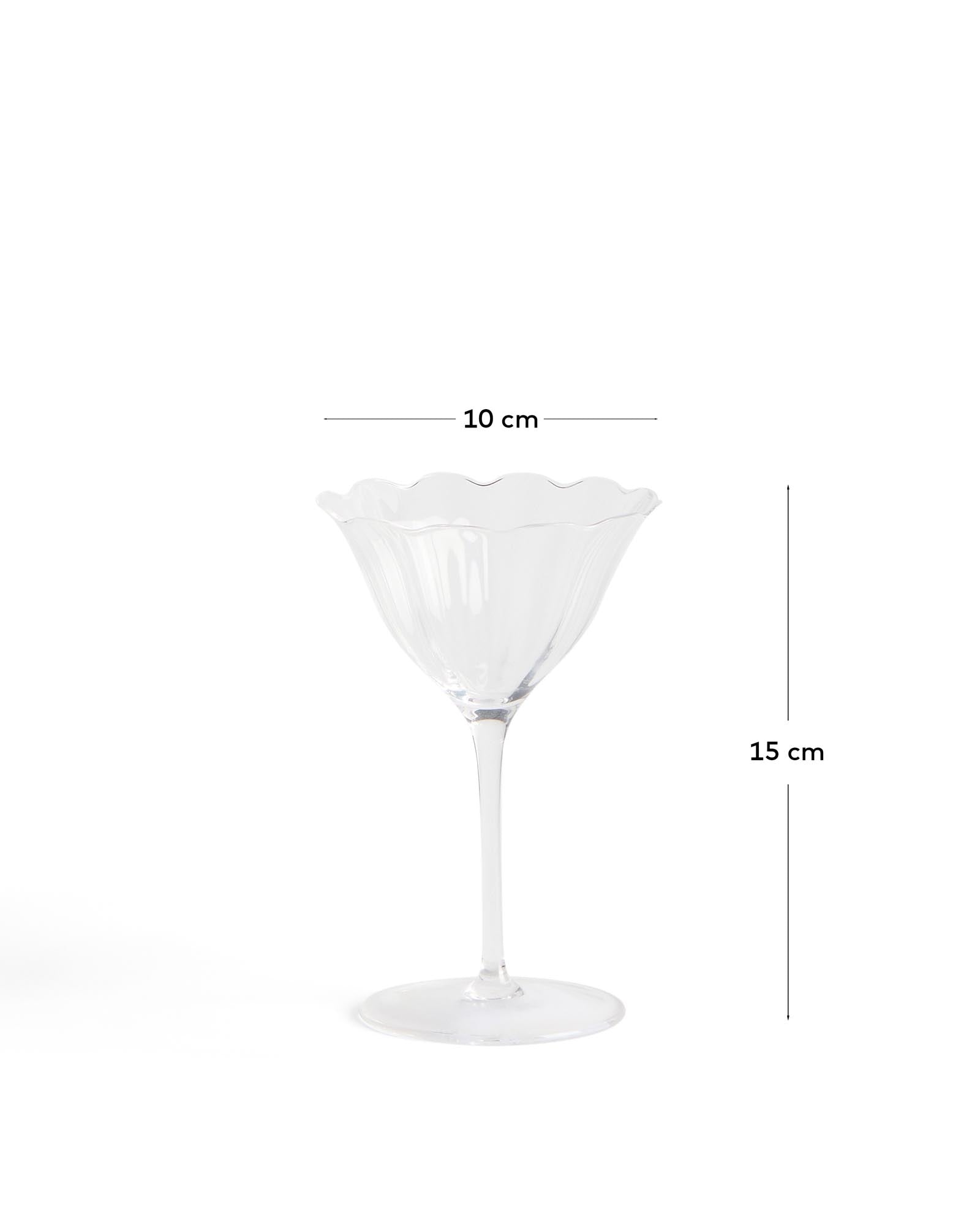 Schickes Cocktailglas Neia aus transparentem Glas, 29 cl, perfekt für kreative Cocktails und festliche Anlässe.