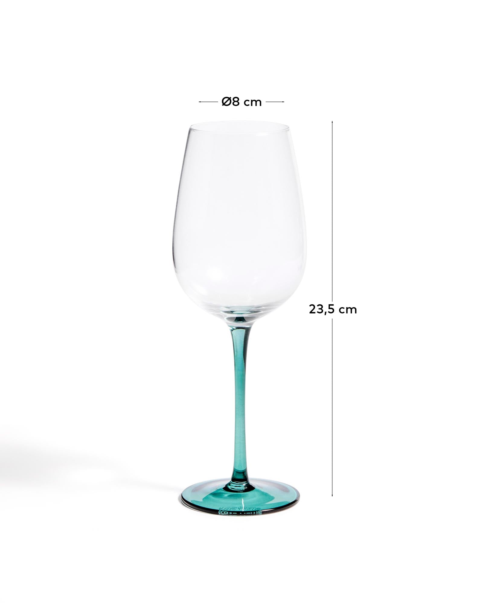 Stilvolles Universal-Weinglas Irides aus transparentem und blauem Glas, 43 cl, perfekt für festliche Anlässe und stilvolle Dekoration.