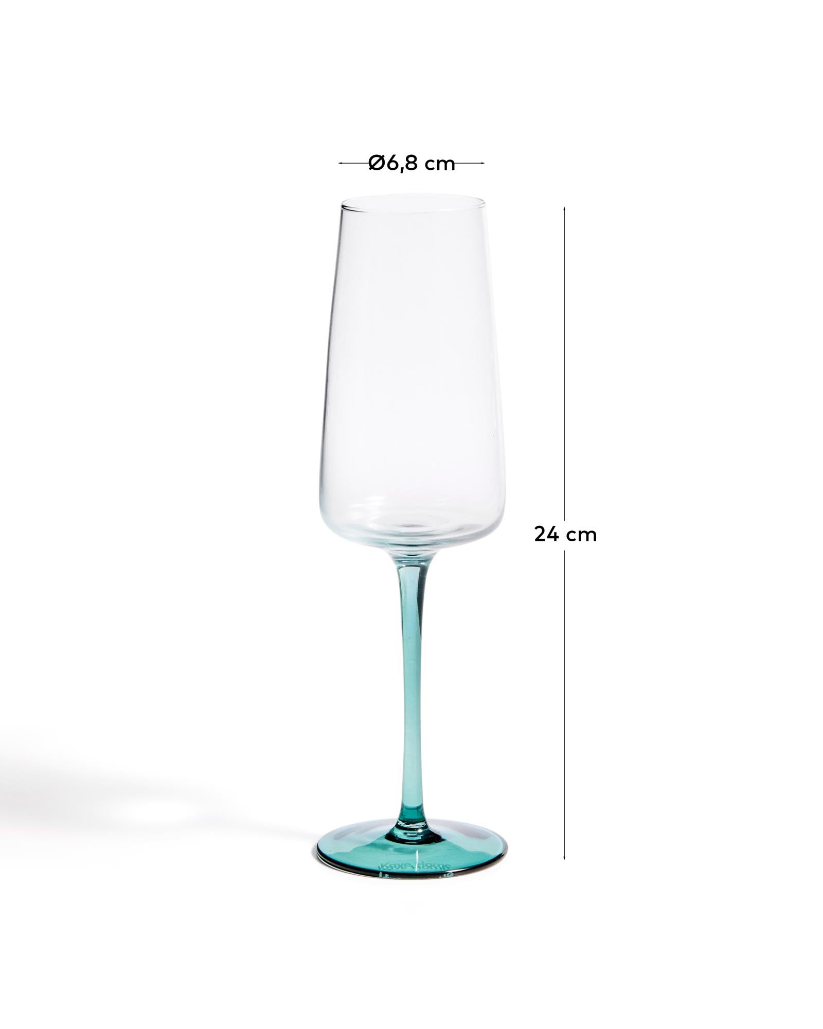 Schimmerndes Sektglas Irides in einer harmonischen Kombination aus blauem und klarem Glas, 31,5 cl, perfekt für besondere Feierlichkeiten.