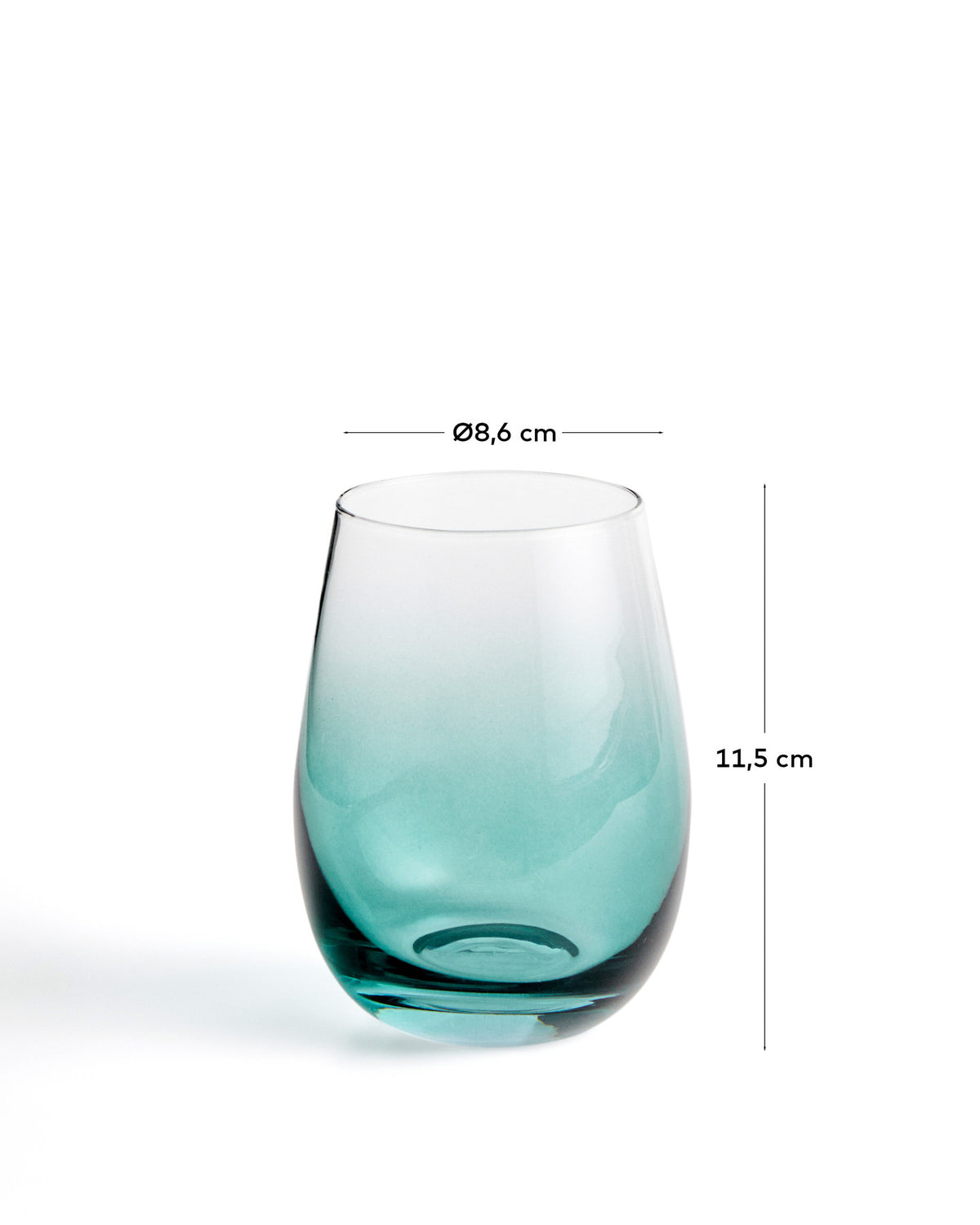 Wasserglas Irides aus blau und klarem Glas, 42 cl in Transparent, Blau präsentiert im Onlineshop von KAQTU Design AG. Trinkgläser ist von Kave Home