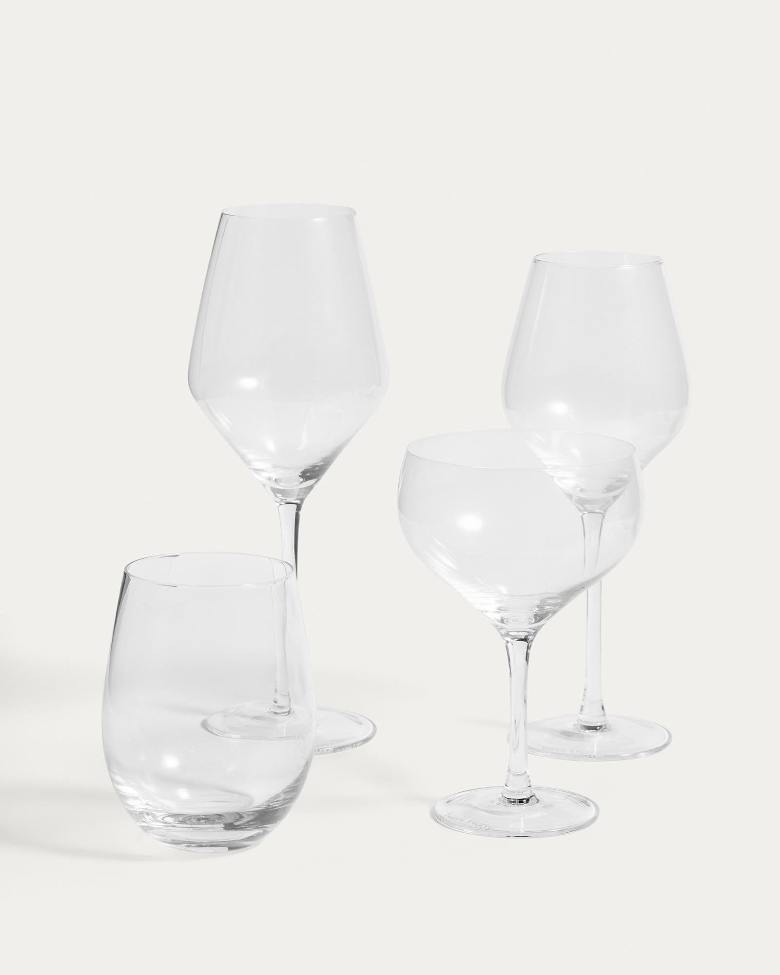 Elegantes Weinglas Orbida aus transparentem Glas, 43 cl, ideal für Weinliebhaber und festliche Gelegenheiten.