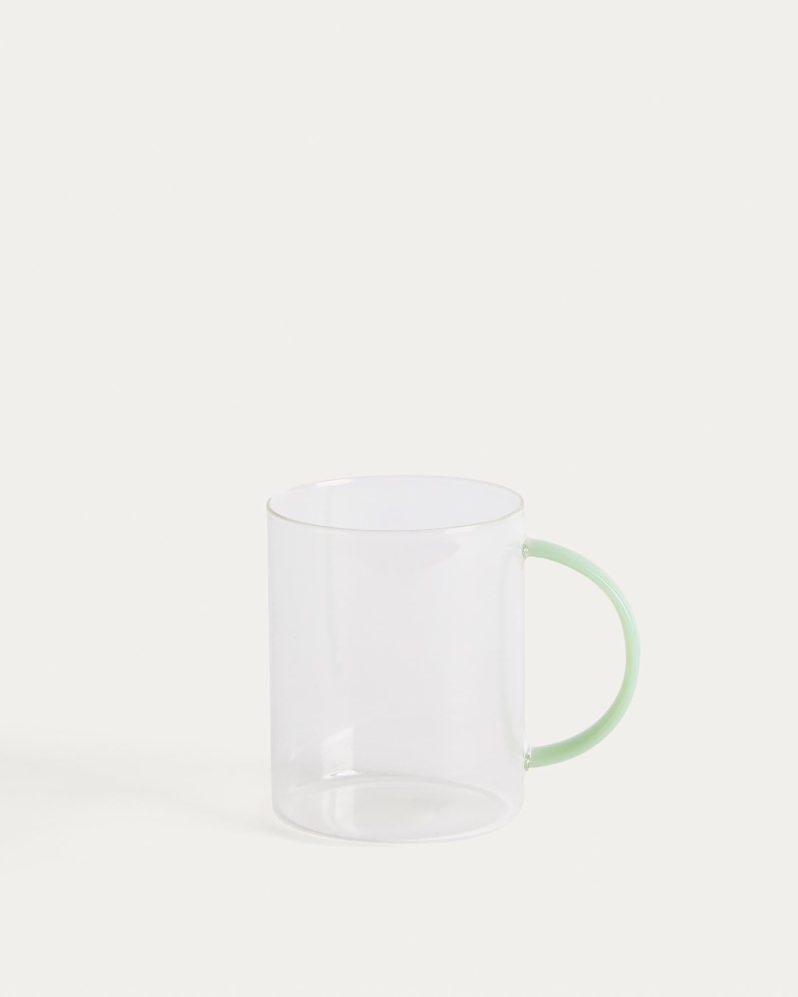 Tasse Micla aus klarem Glas in Transparent präsentiert im Onlineshop von KAQTU Design AG. Tasse ist von Kave Home