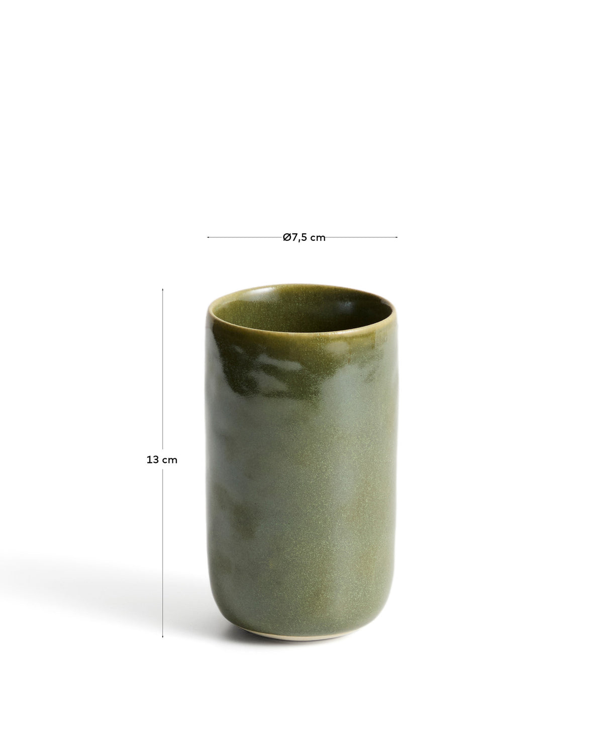 Tasse Uilo aus Keramik in Grün in Grün präsentiert im Onlineshop von KAQTU Design AG. Tasse ist von Kave Home