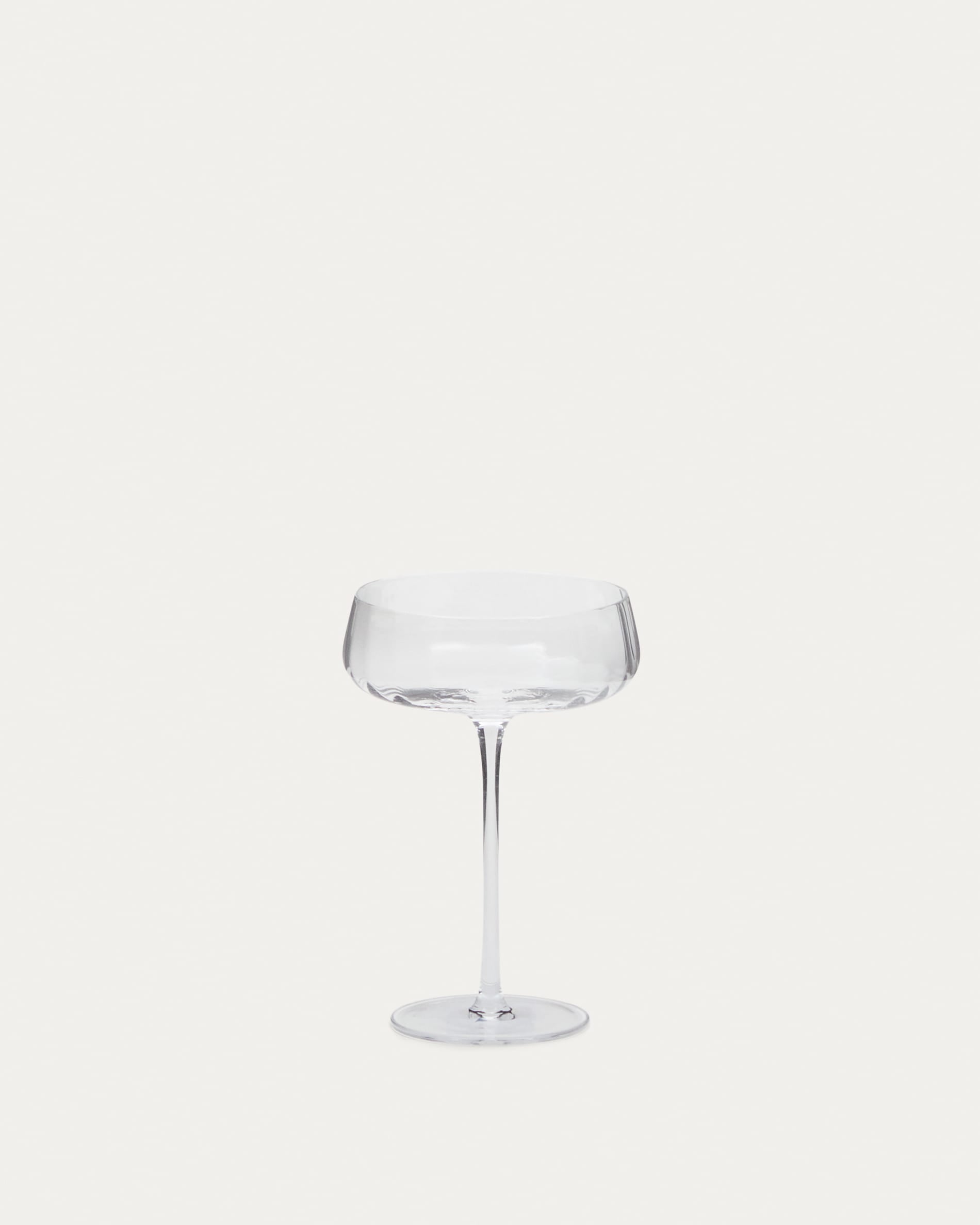 Elegantes Sektglas Mimba von Kave Home: 25 cl, kristallklares Klarglas, robust, ideal für stilvolle Anlässe.