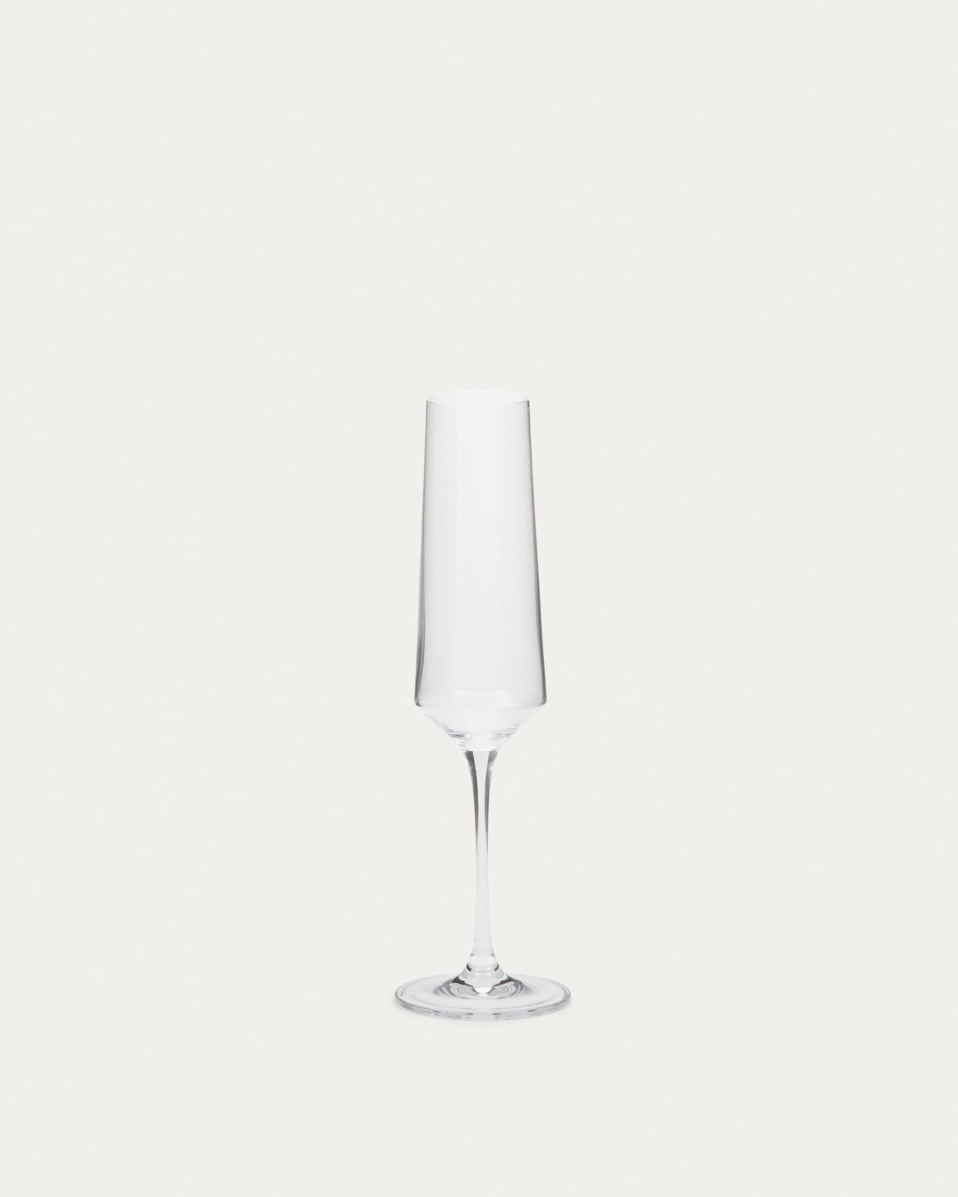 Elegantes Sektglas Kiro 21 cl: Facettierte Linien, robustes Klarglas, ideal für Sekt & Champagner. Perfekt für jeden Anlass.