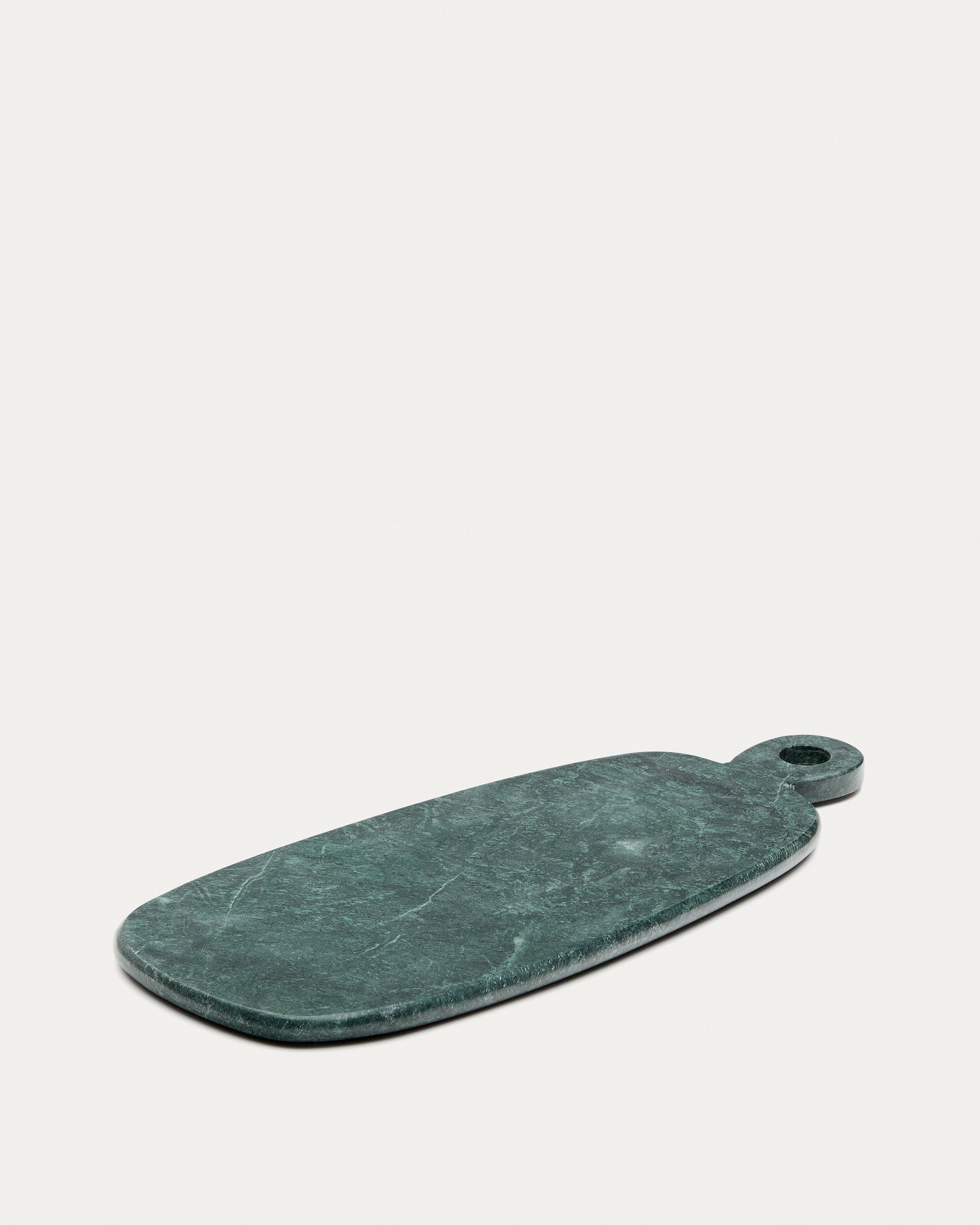 Serviertablett Odar aus grünem Marmor in Schwarz präsentiert im Onlineshop von KAQTU Design AG. Tablett ist von Kave Home