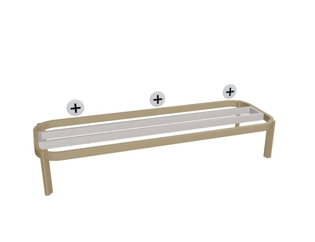 Ramp RAMP_R1950RS - Bank in Eiche Natur präsentiert im Onlineshop von KAQTU Design AG. Sitzbank ist von Mdd